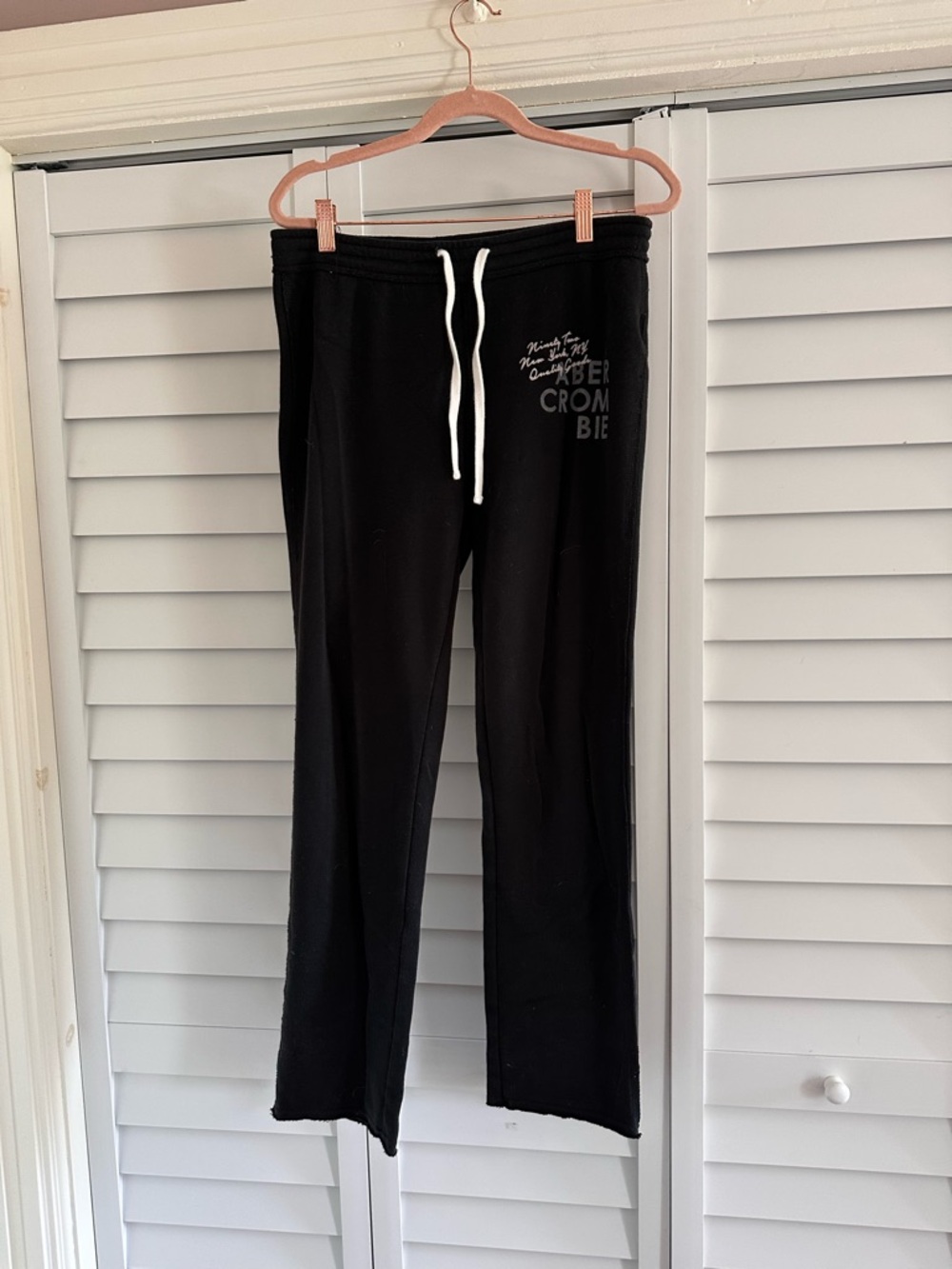 Abercrombie Black Sweatshirt with White Script Logo
